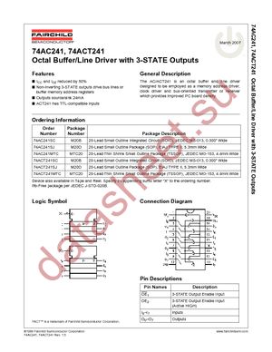 74AC241PC datasheet  